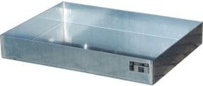Bauer Kleingebindewanne KGW-P 2 aus verzinktem Stahl, Farbe Silber, B/T/H: 80 x 60 x 12 cm - Bild 1