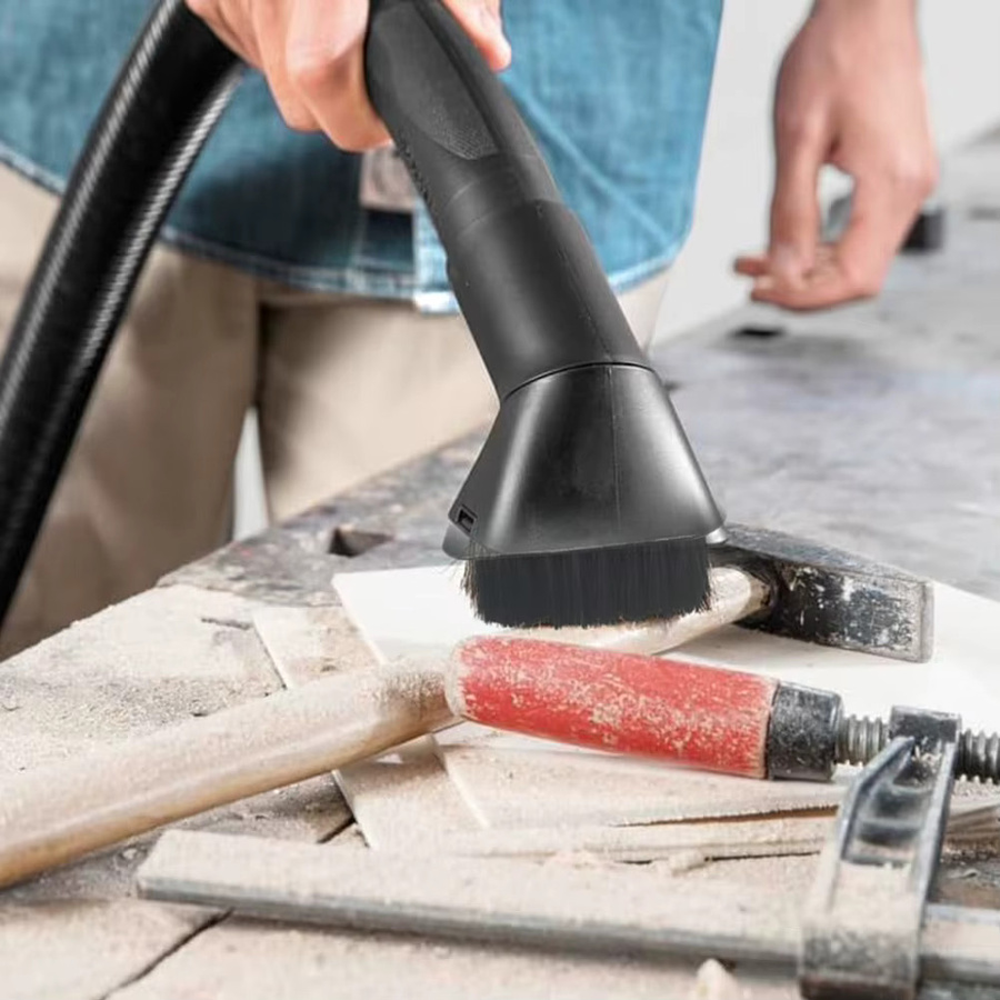 LEENKEA 1-teiliges Saugbürsten-Set für Karcher WD 2 WD 3 WD 4 WD 5 in Schwarz und Weiß mit weichen und harten Borsten sowie 32–35 mm Adapter für die Autoreinigung - Bild 3