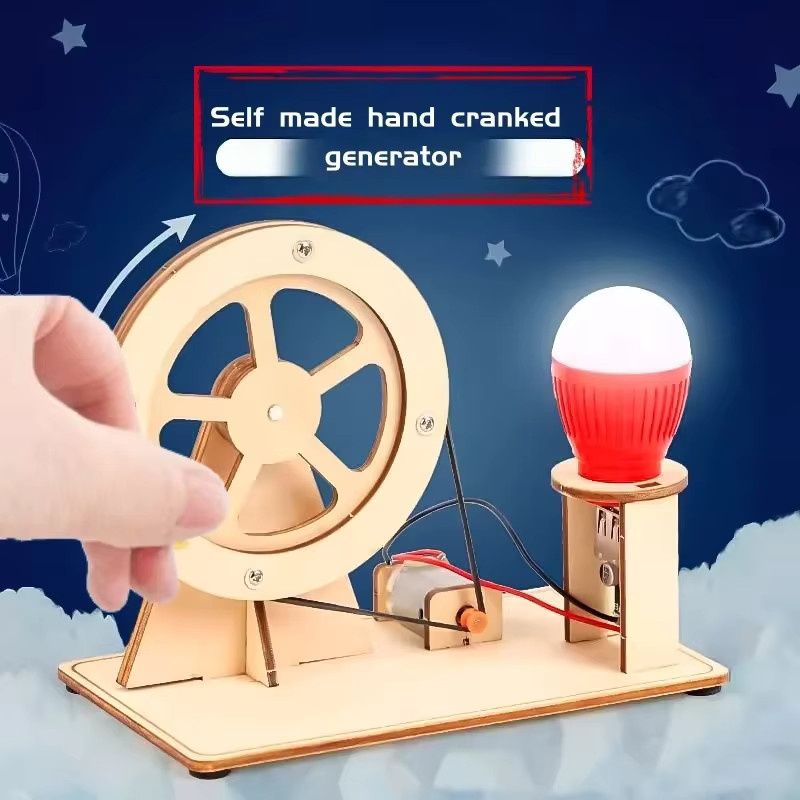 Meade DIY Handkurbel-Generator Wissenschafts-Set, Holz, 1-teiliges Set - Bild 5
