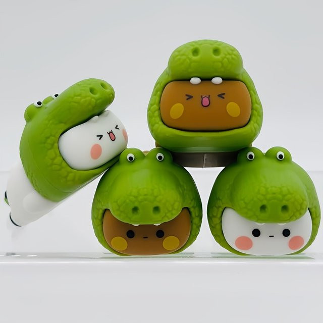 Bubu und Dudu Panda Bär Figuren, Fahrzeuge, Kunststoff, Grün - Bild 1