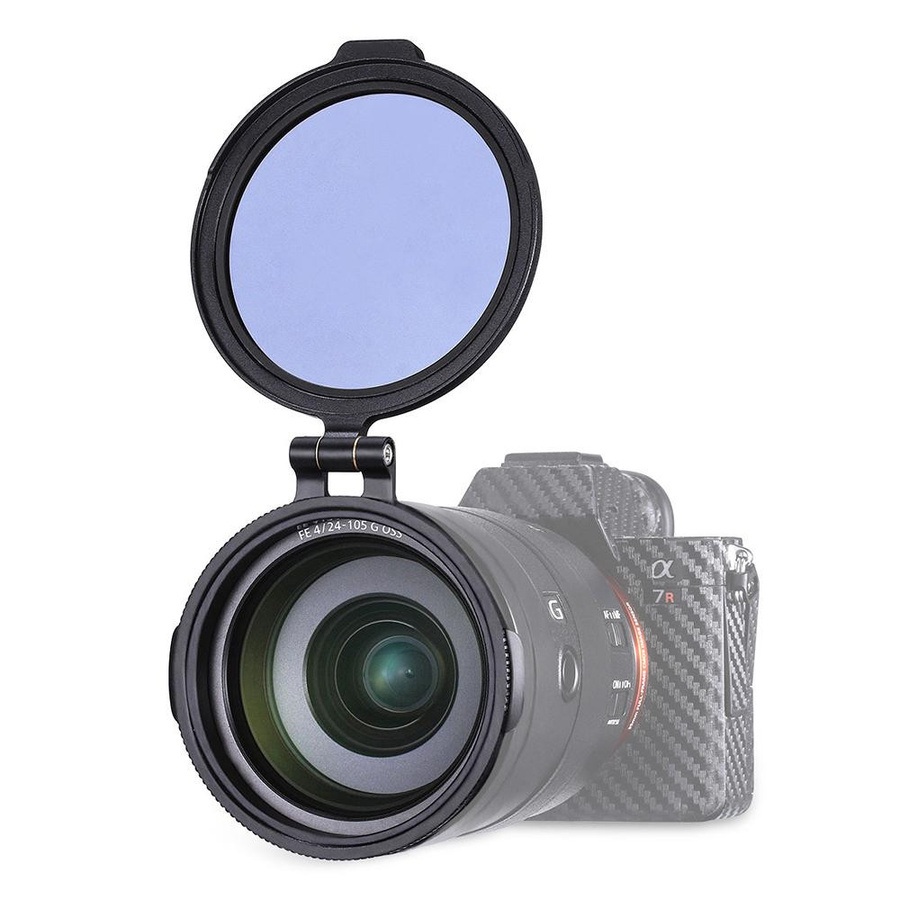 UURIG R-82 Schnellfiltersystem für Kameraobjektive mit ND-Filter und Metall-Adapterring, kompatibel mit Canon 58mm, Schwarz - Bild 7
