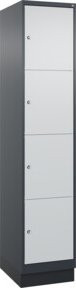 C+P Schließfachschrank Classic PLUS mit Sockel und 1 Abteil, Farbe: Anthrazit/Lichtgrau, H x B x T: 195 x 40 x 50 cm - Bild 1