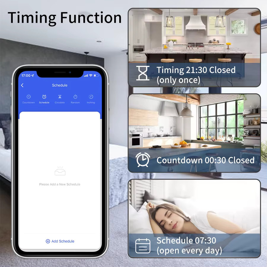 Tuya Smart Switch Ammtoo WiFi und RF433 Mini Relais Empfänger mit Wireless Panel Schalter in Weiß für LED Lampen, kompatibel mit Alexa und Google Assistant - Bild 3