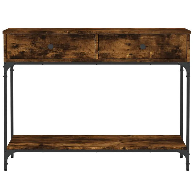 Vidaxl Konsolentisch Industrial Design in Geräuchertem Eichen-Braun, B/T/H: 100 x 34,5 x 75 cm - Bild 7