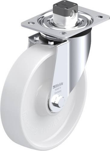 Blickle Lenkrolle L-PO 200K-CS11 mit Feststeller, Rad-Durchmesser: 20 cm, Tragfähigkeit: 400 kg, Farbe: Weiß - Bild 1