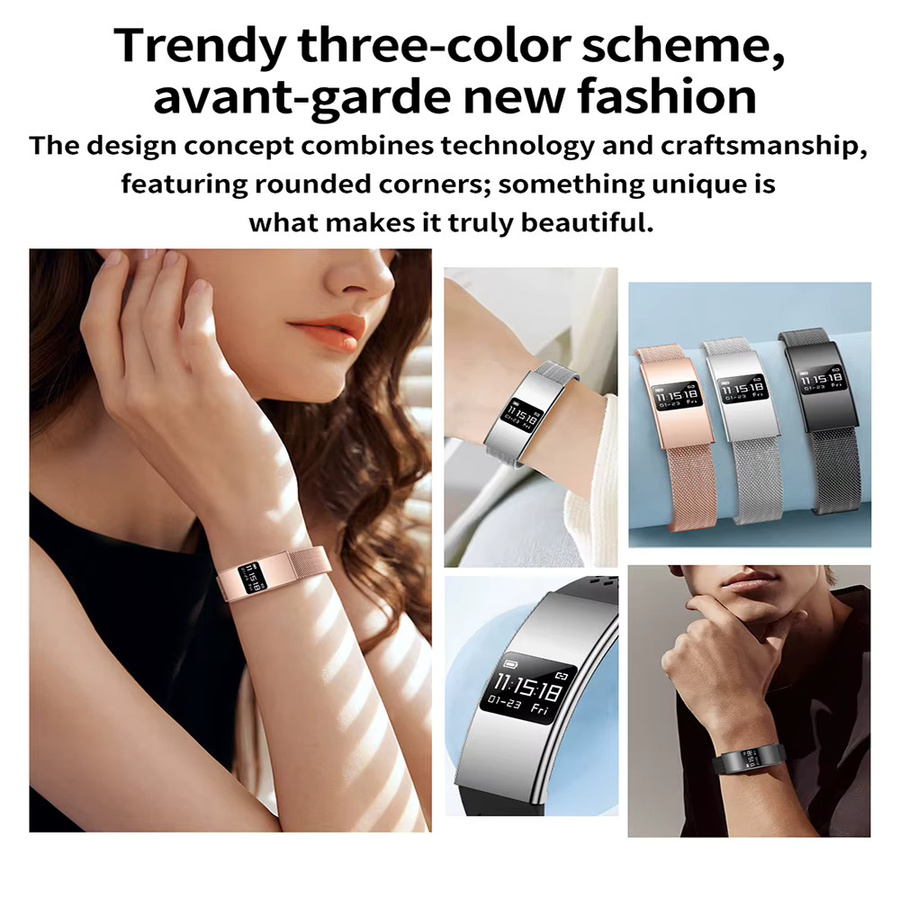 ChiBear Smart-Armband für Damen in Schwarz mit Herzfrequenzmessung, Blutsauerstoffmessung und Schlafanalyse - Bild 3