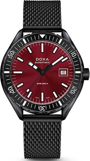 Doxa Armbanduhr, Automatik, Edelstahl, 44 mm, Rot, Unisex - Bild 1
