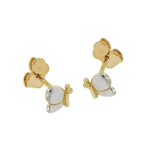 Colfem Ohrstecker Schmetterling, 375 Gold, Bicolor, Unisex - Bild 1