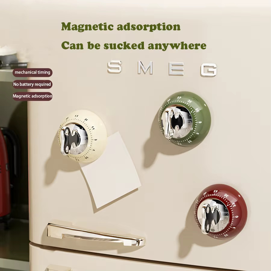 Magnetischer digitaler Küchentimer mit manuellem Countdown und Stoppuhr in Beige - Bild 3