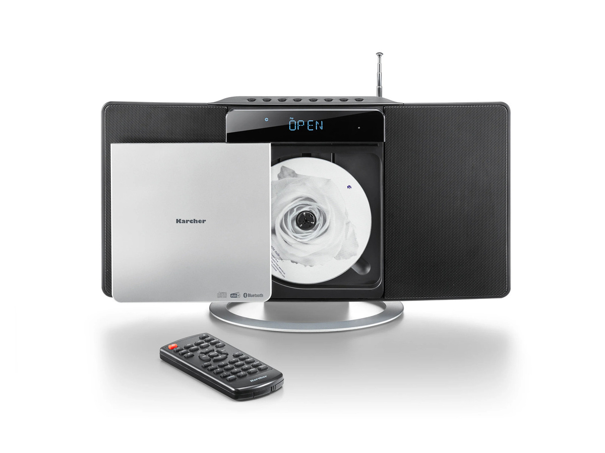 Karcher MC 6580D Kompaktanlage in Schwarz und Silber mit CD-Player, Bluetooth, USB, UKW/DAB+ Radio und AUX - Bild 2