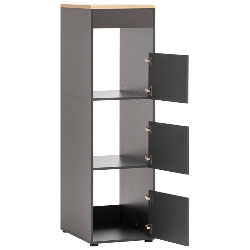 Schildmeyer Hochschrank Solea Anthrazit Eiche Hell B/T/H: 45,1 x 60 x 154,7 cm - Bild 3