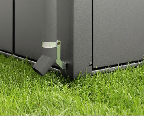 Ecostar Fallrohr aus Metall für Gerätehaus, grau, Länge: 193,6 cm - Bild 1