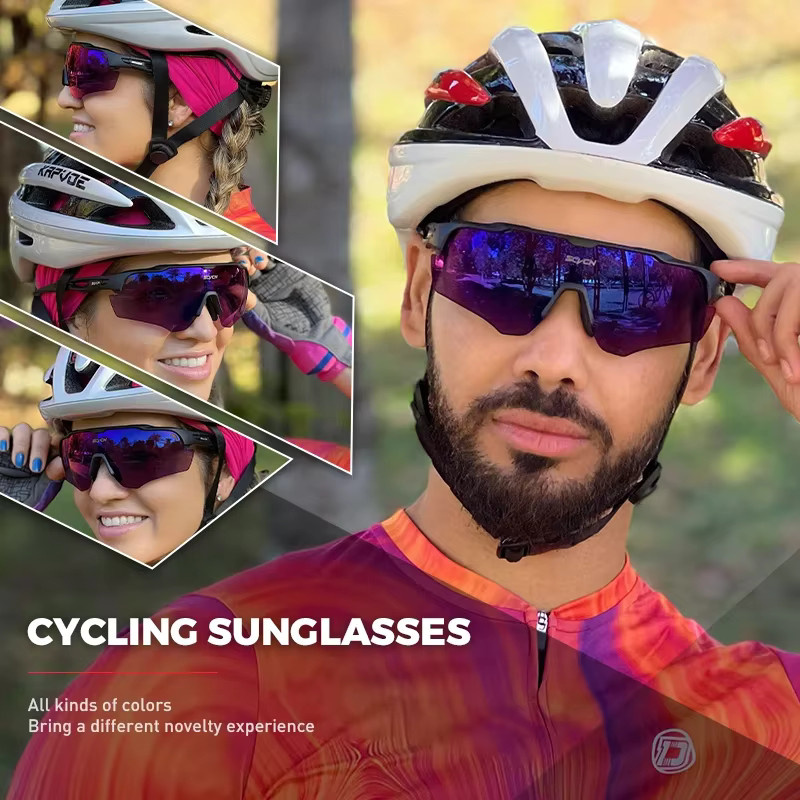 SCVCN Sportsonnenbrille, Unisex, Vollrand, Kunststoff, polarisiert - Bild 2