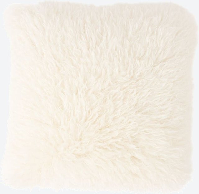 Home Deluxe Dekokissen aus Kunstfell und Samt in Beige und Weiß, B/H: 45 x 45 cm - Bild 1