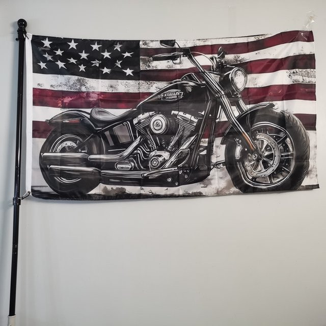 Amerikanische Flagge USA mit Sternen und Streifen aus Polyester, B/H: 90 x 60 cm - Bild 1