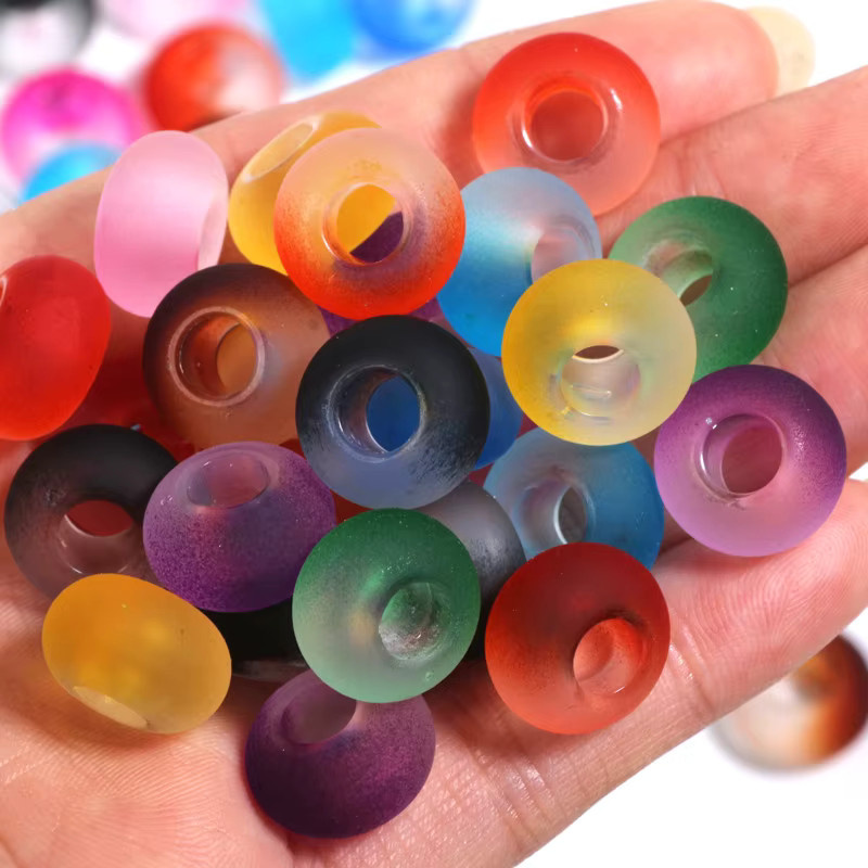 Laudsong Perlen, Acryl, zweifarbige, rund, mattiert, 14 mm - Bild 2