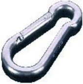 PÖSAMO Feuerwehr-Karabinerhaken aus Stahl in Silber, B/H: 100 x 10 mm - Bild 1
