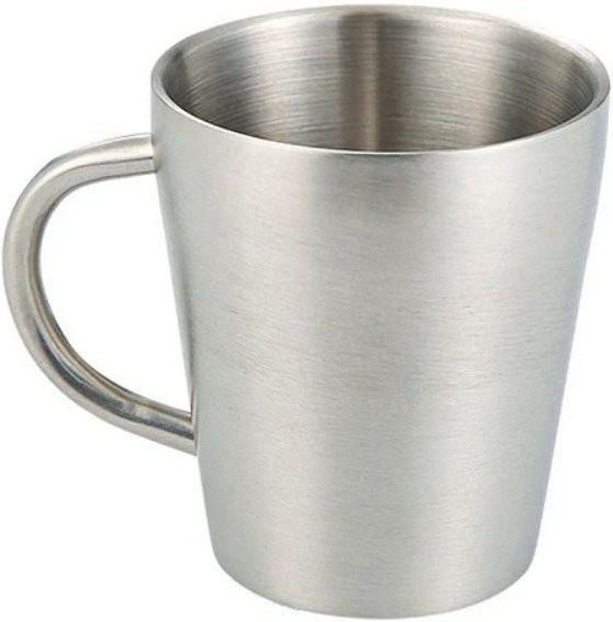 Doppelwandiger Wasserbecher mit Griff aus Edelstahl von Yiran Furniture, 300 ml, Gold, Silber, Grau - Bild 1