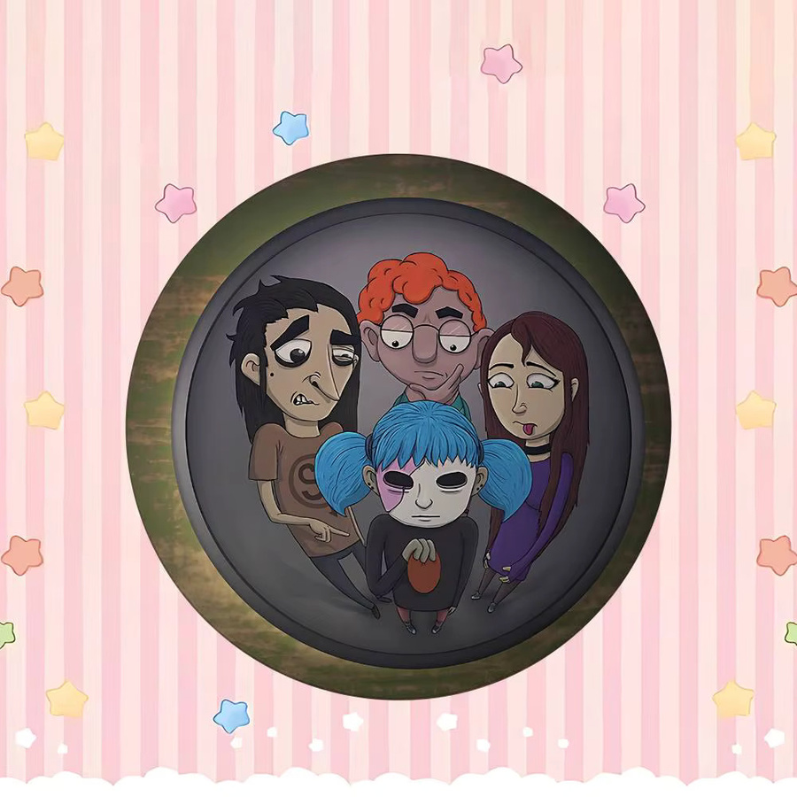 KAYOU Anstecknadel, runde Brosche, Weißblech, Unisex - Bild 5