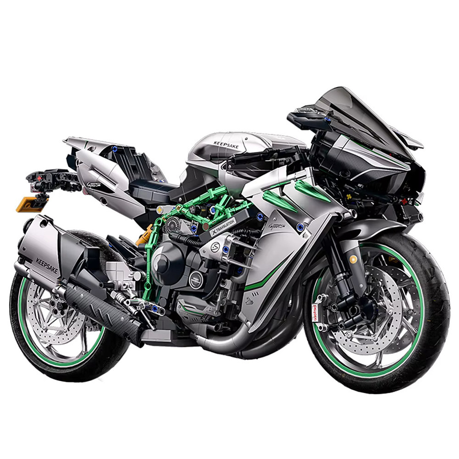 KAVOWORLD MOC Technik Motorrad, Bausatz, 1:5 Maßstab, 2248 Teile - Bild 6