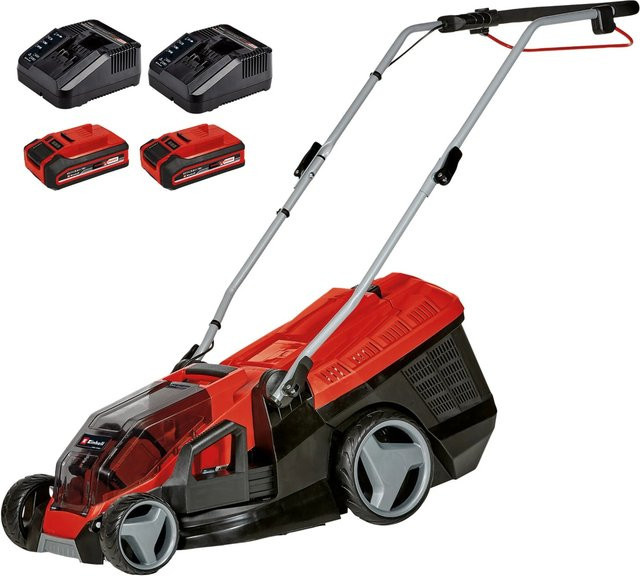 Einhell Power X-Change Akku-Rasenmäher GE-CM 36/350 Li M Kit mit 2x 3 Ah Akkus und Fangkorb - Bild 1