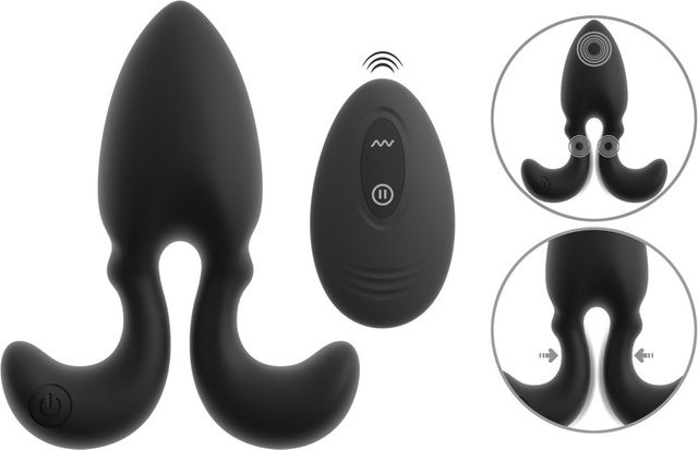 ANOS Vibro-Analplug mit Fernbedienung in Schwarz - Bild 1