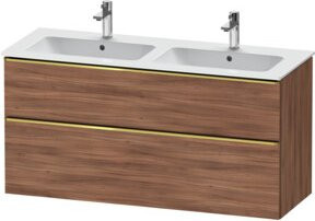 Duravit Waschtischunterschrank D-Neo in Nussbaum Natur, Breite: 128 cm, Tiefe: 46,2 cm, Höhe: 62,5 cm - Bild 1
