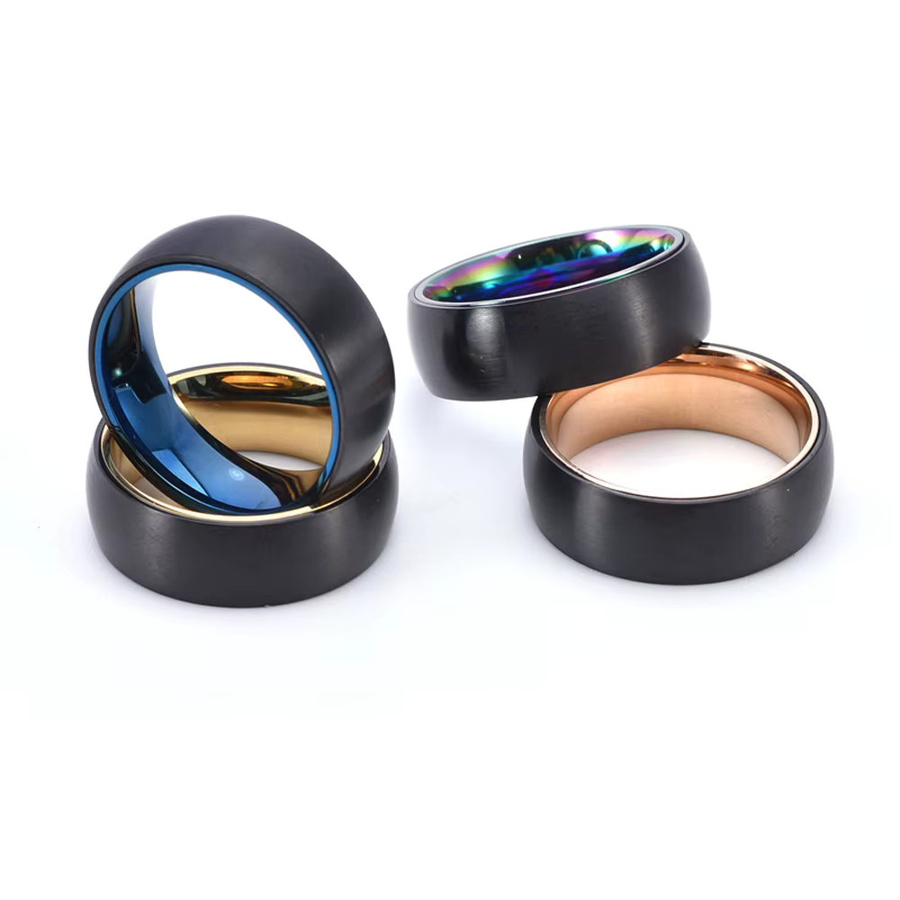 Rotierender Ring Titan, Schwarz, Herren, 8 mm - Bild 2