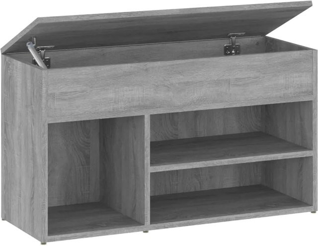 vidaXL Schuhbank Grau Sonoma aus Holzwerkstoff B/T/H: 80 x 30 x 45 cm - Bild 1