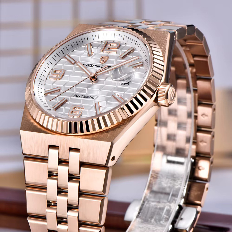 Pgiven DESIGN Armbanduhr, Automatik, Edelstahl, Saphirglas, Weiß, Herren - Bild 7