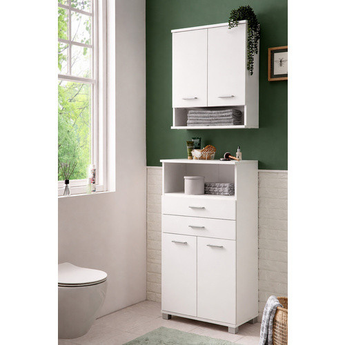 Schildmeyer Highboard Palermo in Mattweiß, B/H/T: 59,8 x 110,5 x 32,6 cm - Bild 2