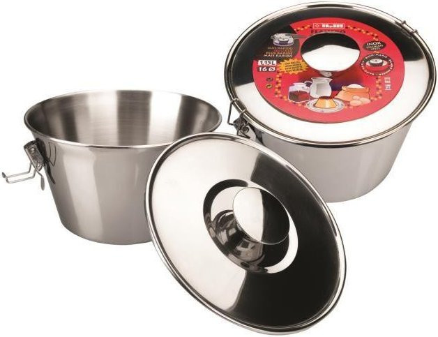 Ibili Puddingform aus Edelstahl mit Deckel, Silber, Durchmesser: 20 cm - Bild 1