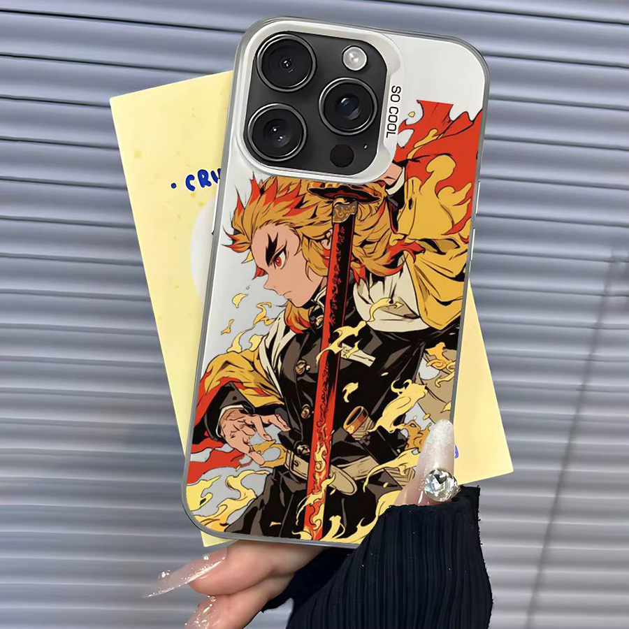 R-Rengoku Vintage Handyhülle für iPhone 11 bis 17 Pro Max Plus, Stoßfest, Schwarz Weiß Multicolour - Bild 3