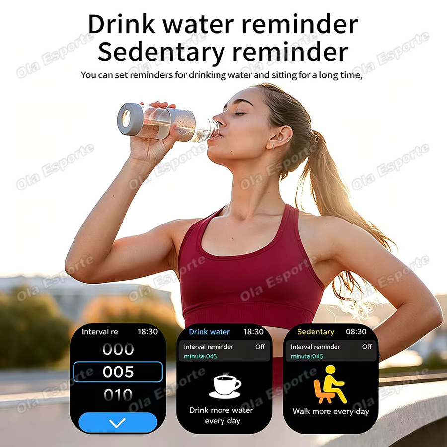 Ola Esporte Outdoor-Smartwatch für Damen und Herren in Weiß mit Bluetooth-Anruffunktion und Blutsauerstoffmessung für Android-Smartphones - Bild 6