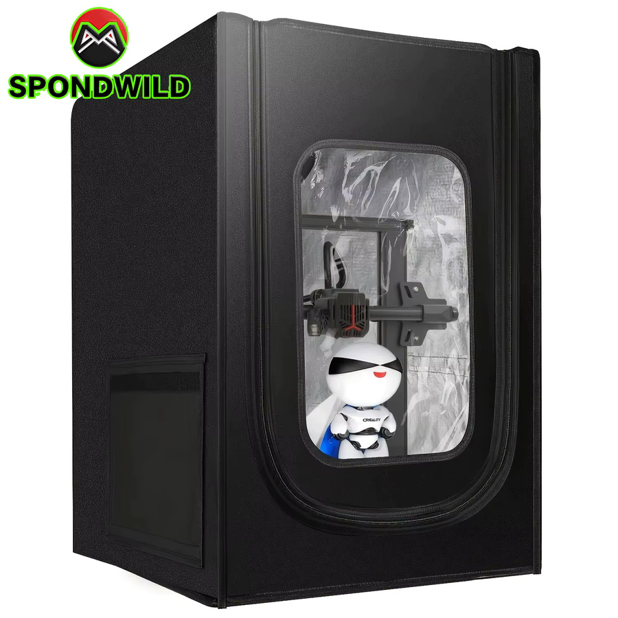 Creality 3D-Druckergehäuse für Ender 3, 3V2, 3Pro, 3S1 und 5, 5Pro, feuerfest und schalldicht, Farbe: Schwarz - Bild 2