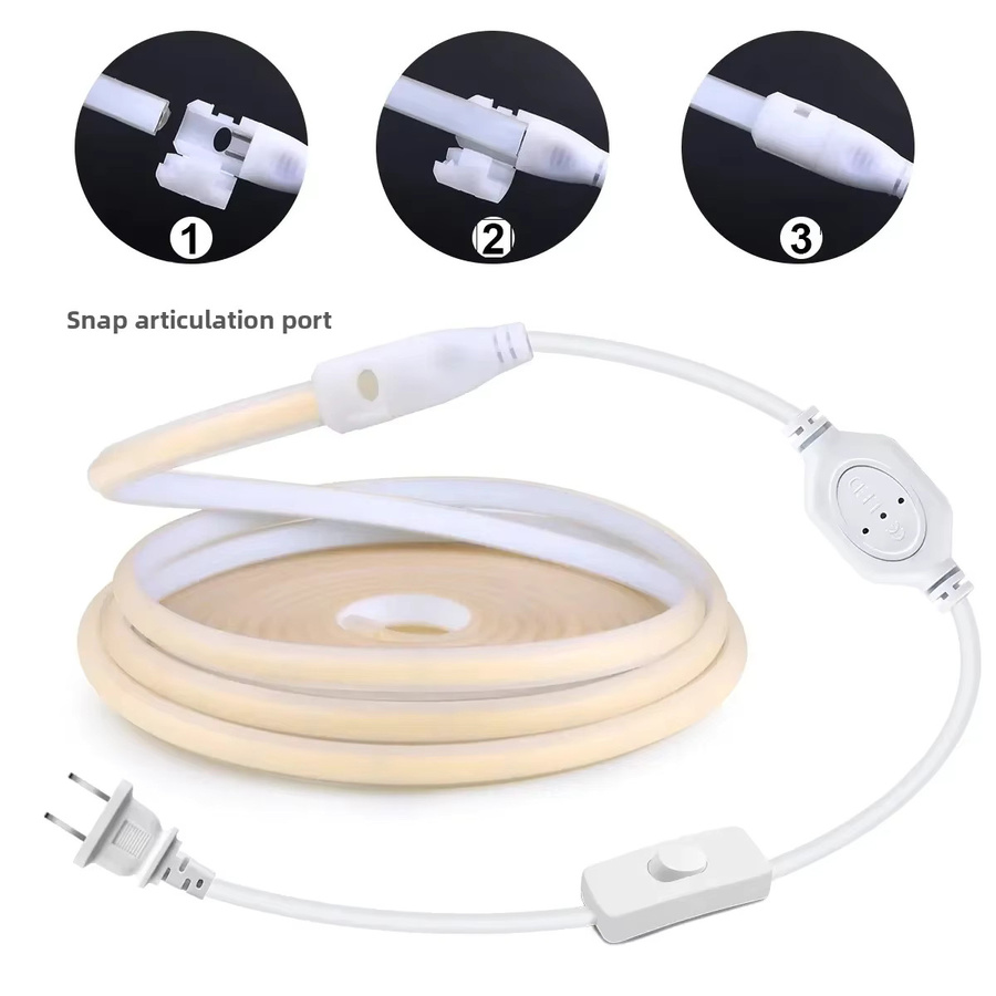 AIMENGTE COB Silikon LED Rohr Licht Warmweiß, Wasserdichte Outdoor LED String Lampe für Garten und Pool - Bild 5