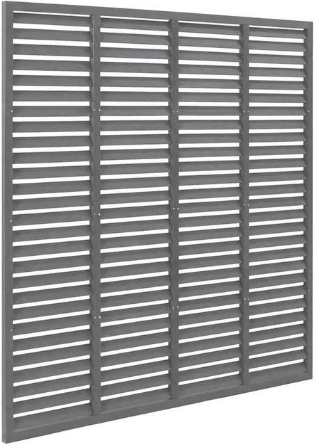 vidaXL Lamellenzaun aus WPC in Grau, semi-transparent, B/H: 180 x 180 cm - Bild 1