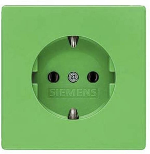 Siemens Schutzkontakt-Steckdose Delta in Grün 5UB1835 - Bild 1