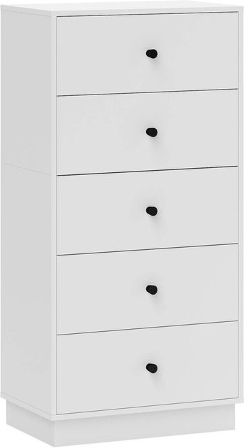 HOMCOM Kommode in Weiß aus Spanplatte für Schlafzimmer und Wohnbereiche, H x B x T: 95 x 29 x 47 cm - Bild 1