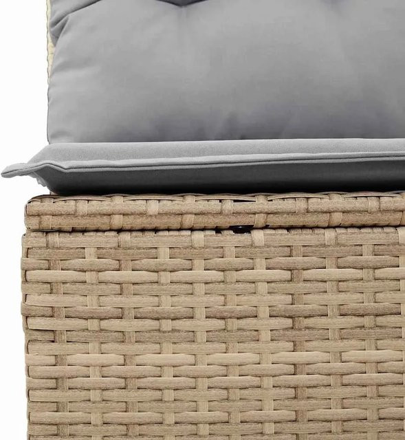 vidaXL Garten-Sofa-Set aus Poly-Rattan mit Kissen, 10-teilig, Beige-grau - Bild 1