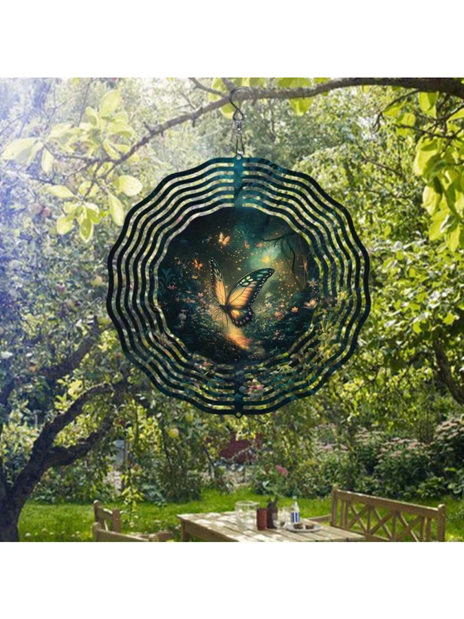 CIFBUY Solar-Windspiel aus Metall mit leuchtenden Schmetterlingen als bunte Gartendekoration für draußen - Bild 6