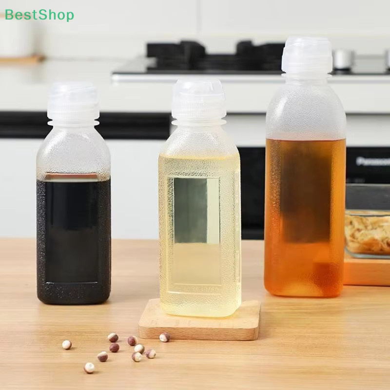 HNKMP Squeeze Flaschen aus Kunststoff für Gewürze, BBQ Sauce oder Olivenöl, transparent, 4er Set, 300 ml und 500 ml - Bild 5
