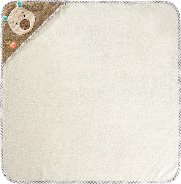 Fehn Kapuzenbadetuch Capybara Clara in Beige, B/H: 80 x 80 cm - Bild 1