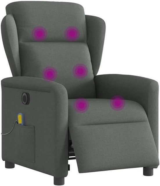 vidaXL Elektrischer Massagesessel in Dunkelgrau mit Stoffbezug und integrierter Funktion - Bild 1