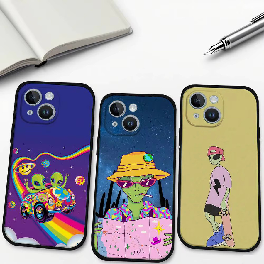 Mesuca UFO Alien Thing Handyhülle für iPhone 17 16 15 14 13 12 11 Pro Max Plus in Multicolour aus weichem TPU - Bild 2