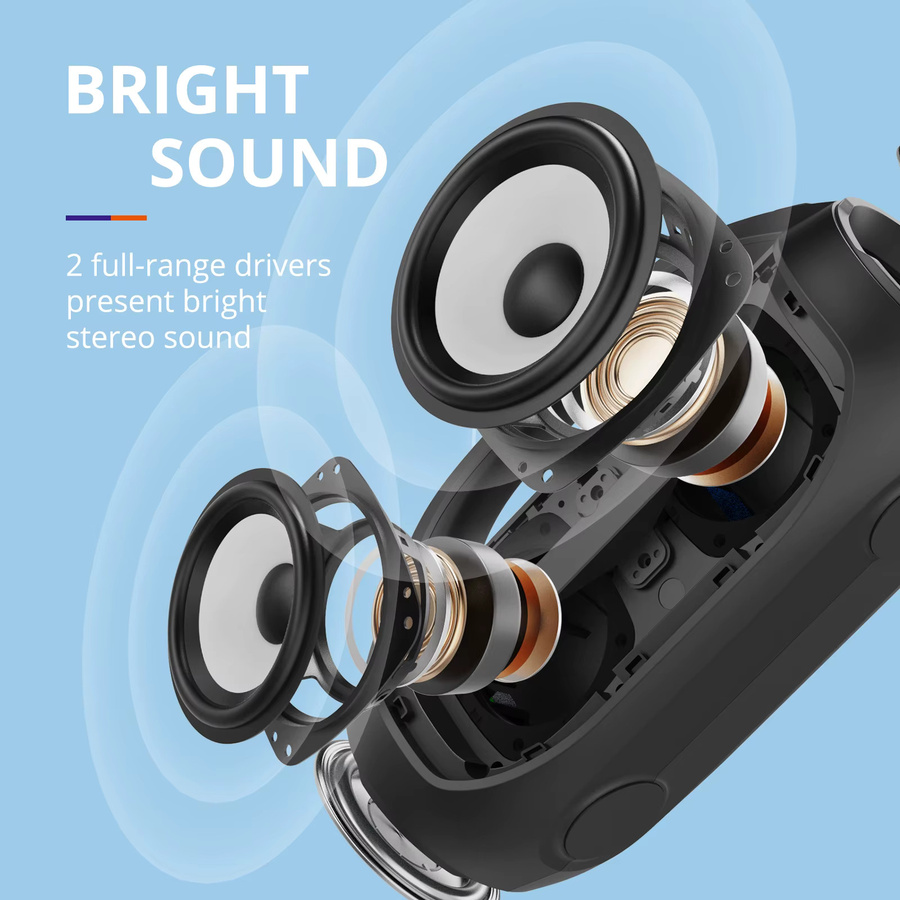 Tronsmart Bang SE Bluetooth Lautsprecher mit Tiefbass in Schwarz für Outdoor und Camping mit 24 Stunden Spielzeit - Bild 2
