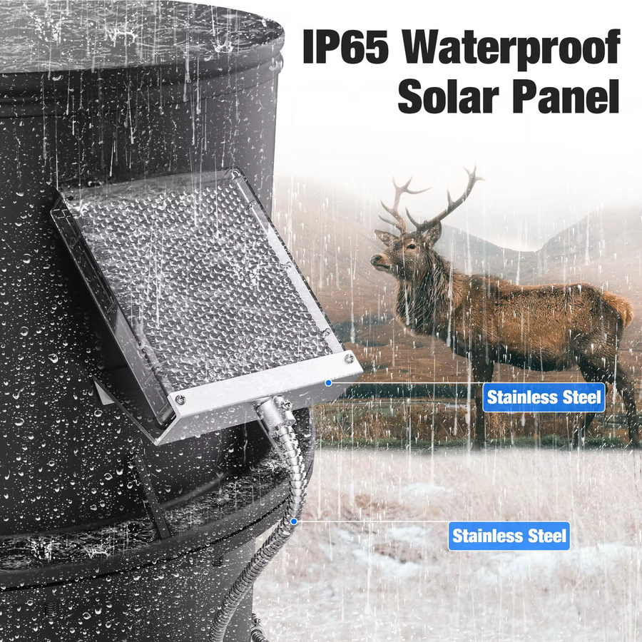 Hirsch-Feeder Solarpanel-Ladegerät 1,7W für 6V und 12V inklusive Montagehalterung und Krokodilklemmen - Bild 5
