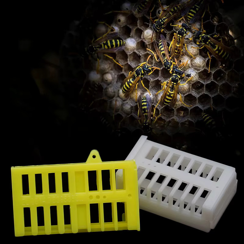 IHERDSMAN Bienenzucht Königinnen Käfig aus Kunststoff, ausziehbare Schublade zur Aufzucht und zum Fang, weiß, 50 Stück - Bild 3