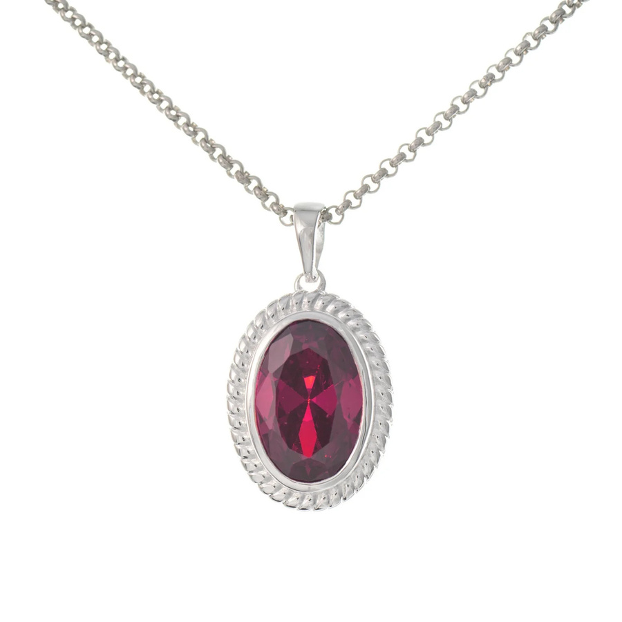 Anhänger mit Kette Dirndl Funkeln, 925 Silber, Zirkonia, beere - Bild 1