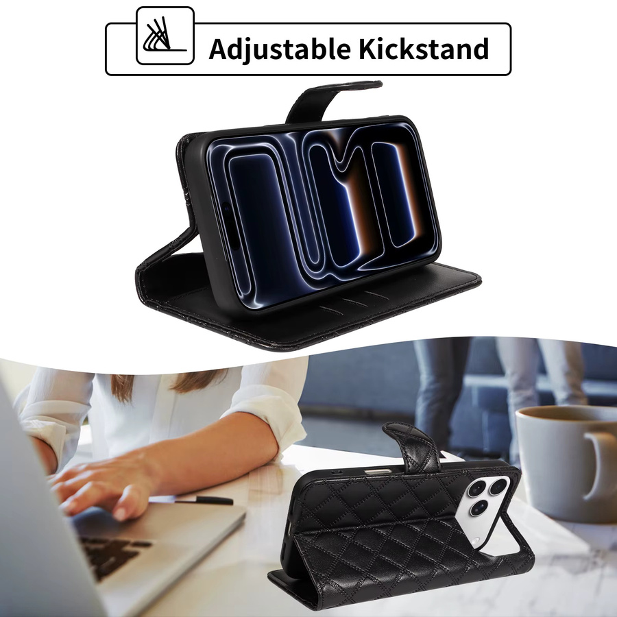 Leder Handytasche für Samsung Galaxy A-Serie in Schwarz oder Lila - Bild 3